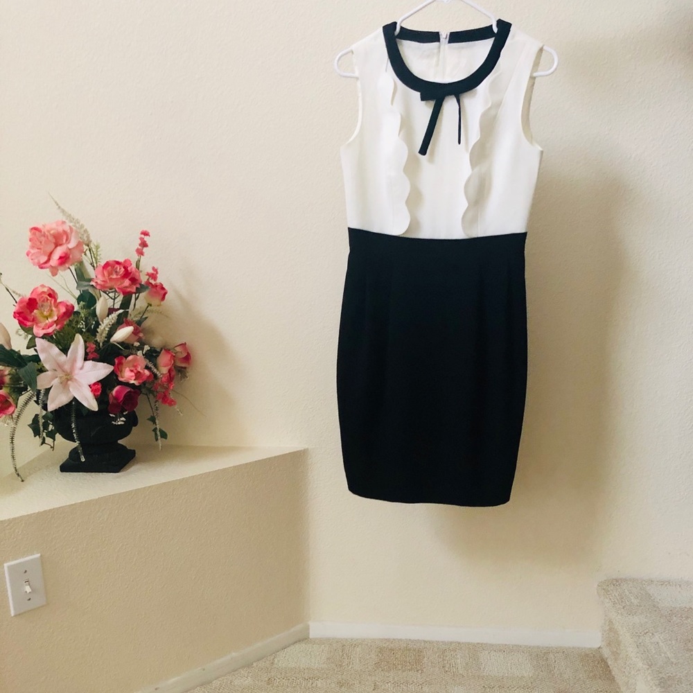 Tailored Dress with black bow tie